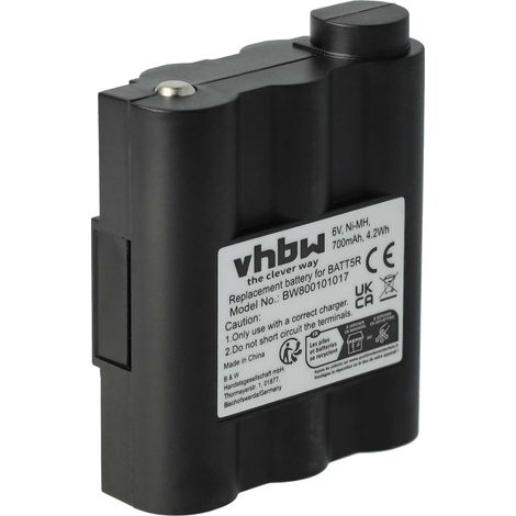 vhbw 1x Akku kompatibel mit Alan / Midland GXT-444, GXT-450, GXT-500, GXT-550, GXT-600, GXT-650, GXT-661 Funkgerät, Walkie Talkie (700 mAh, 6 V, NiMH)