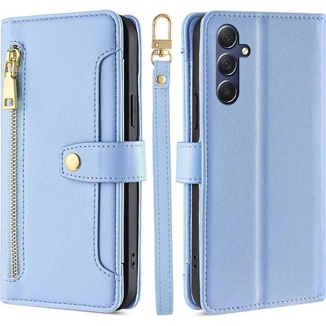 Custodia a libro con cerniera e portafoglio per Samsung Galaxy A16 / A16 5G, colore blu. (1/5)
