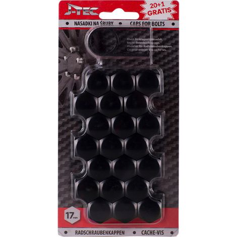 17-mm-Schraubkappen, schwarz