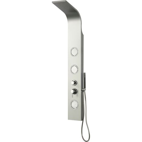 Colonne d’hydromassage en aluminium fini en couleur argentée modèle A-85 (1/5)