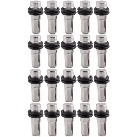 Lot de 20 taquets avec amortisseur caoutchouc noir Spécial pour tablettes en bois et verre Ø5mm Support plateau vitre