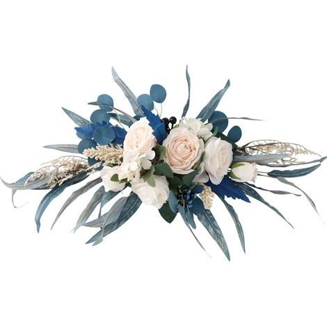 Flores artificiales – Guirnalda de flores de seda colgante (60 cm x 36 cm) – Multicolor (1/5)