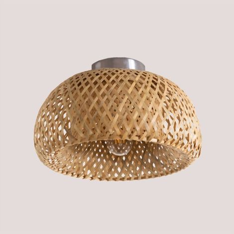 Plafonnier en bambou de style Taumper, diamètre30centimètre - Plafonnier en bambou de style Taumper, diamètre30centimètre (1/5)