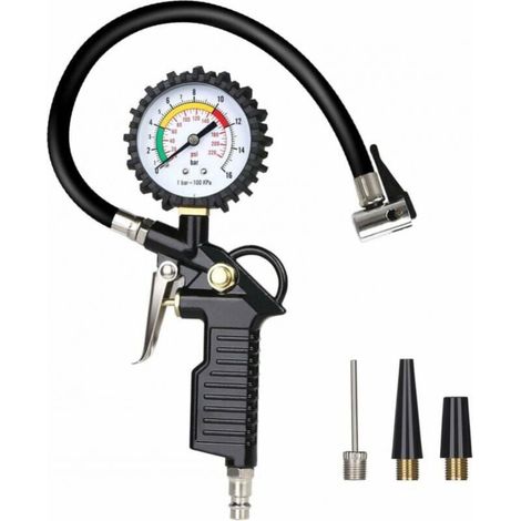 Tire Pressure Gauge, Tire Pressure Gauge, 220 PSI Multifunctional Tire Pressure Gauge with Center Valve Tool MUMU (1/4)