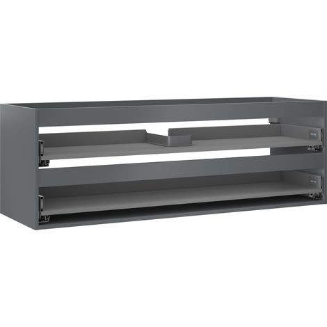 Mexen Box-A cuerpo de mueble bajo lavabo 140 cm, 2 cajones, grafito mate - 91AX0-1400-470-2-66 (1/5)