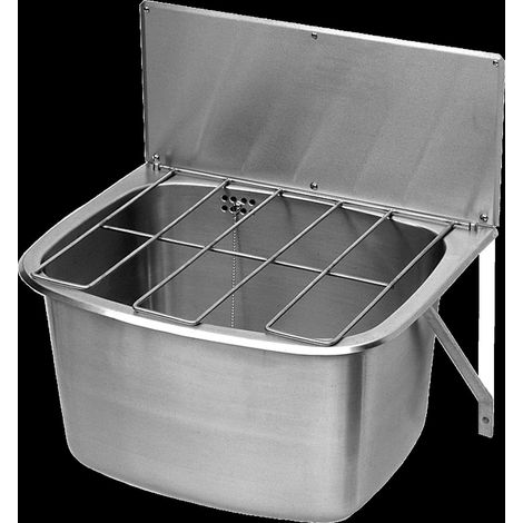 KWC Mehrzweckbecken, SIRIUS, Edelstahl, 560x310x460 mm, Klapprost und Spritzwand (1/2)