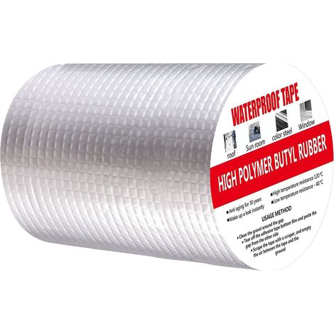 Cinta de butilo impermeable para exteriores  Reparación de fugas  Sin COV  Para tuberías, toldos de caravanas, techos de vela, ventanas, barcos  Sellado duradero