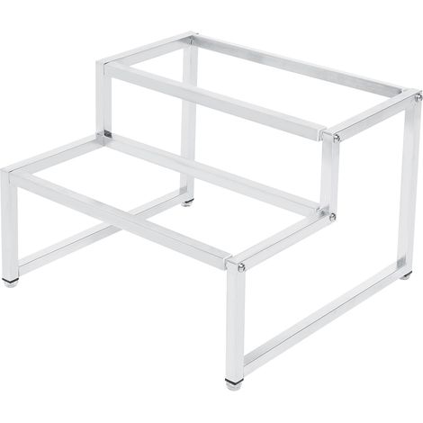 Support multifonction 35-60cm réglable pot à confiture porte-bocaux en acier inoxydable, deux couches rétractables (1/5)