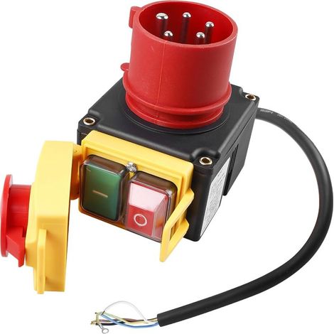 400v Interrupteur d'arrêt d'urgence Interrupteur moteur triphasé 400 V avec fonction d'inversion de phase Interrupteur de sécurité (1/5)