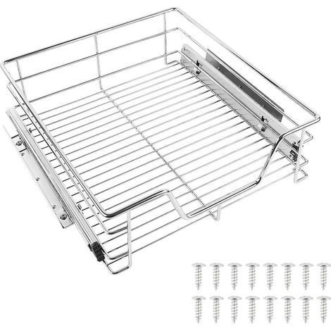 Tiroir Coulissant Cuisine pour Placard, à Mailles Métal Sous évier Rangement Organiseur, Panier de (2pcs-56cm) 2pcs-56cm - (1/5)