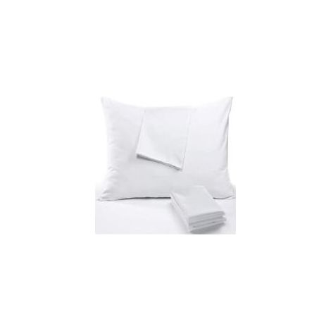 TAIE D'OREILLER IMPERMEABLE (50X70CM 2PCS) - Taie d'Oreiller Zippée - Respirante & Anti-Transpiration & Anti-Acariens - Housse de Coussin en Polyester Blanc