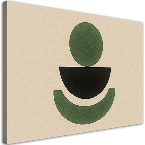 Quadro su tela, Geometria Astratto Verde - 60x40 (1/3)