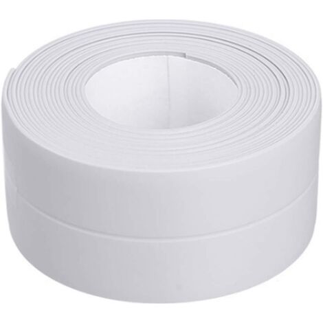 royaluxe-Ruban étanche PVC Ruban Adhésif Blanc 3.2m3.8cm Bande Etancheite Autocollante pour Cuisine Bonde de Lavabo Salle de Bain Joint Baignoire Résistant à la Moisissure Coin Meubles Anti-Collision