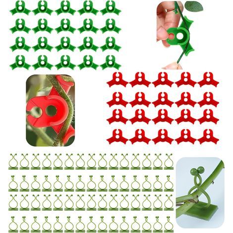 100 Pièces Attaches pour Plantes, Clips Auto-Adhésifs pour Lianes, Clips d'Entraînement 90° pour Plantes, Plante Grimpante Support Clips, pour Plantes Grimpantes, Decoration Mural Plante (1/5)