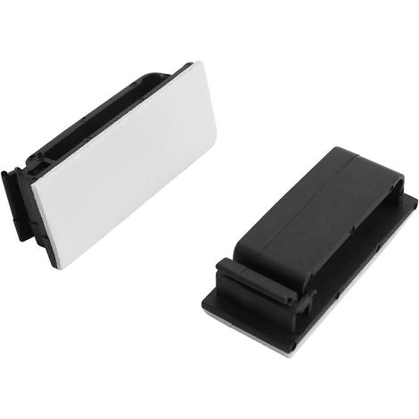 Lot de 30 attaches-câbles noires, support de câble auto-adhésif pour bureau et charnière pour la gestion des câbles-AquaForge (1/5)