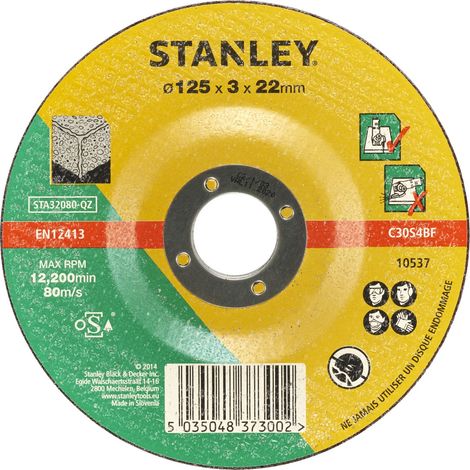 Disco de corte para mampostería ø 125 mm.  STANLEY STA32080-QZ