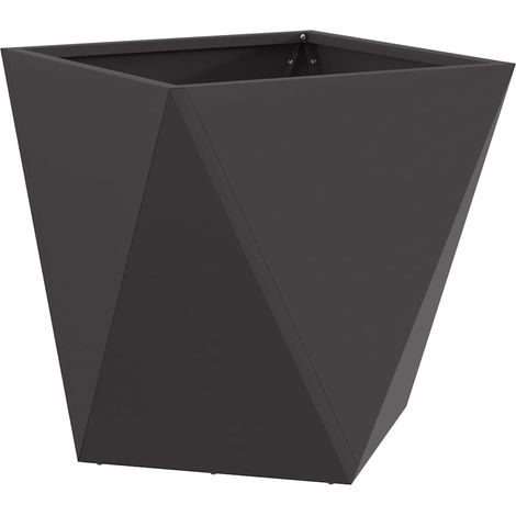 Maison Exclusive - Pflanzkübel Schwarz 50 x 50 x 50 cm Stahl