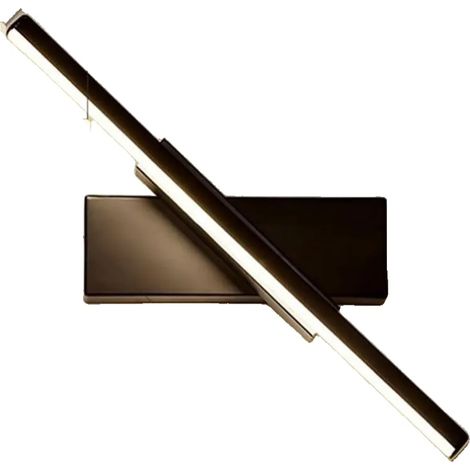 Applique murale pour chambre, lampe de chevet, applique murale minimaliste pour salon (noir, 5 x 30 x 8 cm, lumière tricolore, 7 W) (1/5)