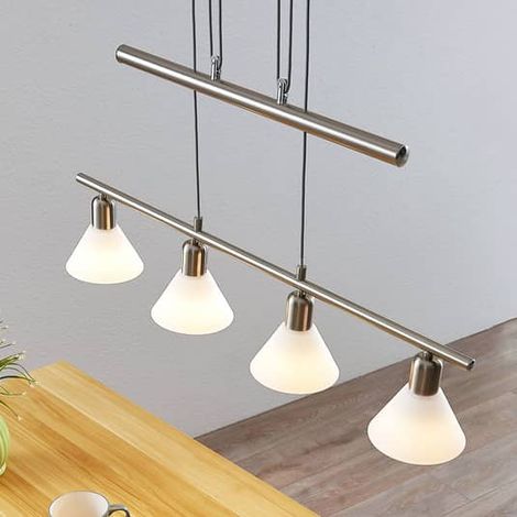 [NEUWERTIG] B-Ware Lindby Höhenverstellbare Pendelleuchte Lampe Leuchte Pendelleute Delira  Nickel