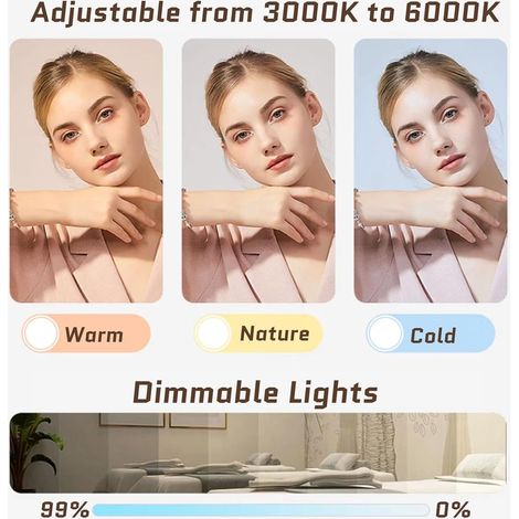 Lampada LED a mezzaluna per salone di bellezza, trucco professionale e lampada per la bellezza, tecnologia avanzata, spina UE - ALTRO (1/4)