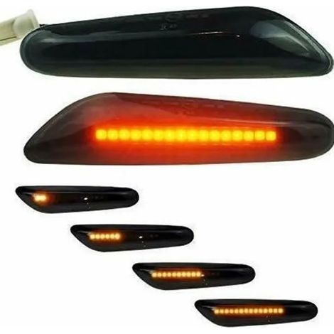 Clignotant Répéteur LED - Clignotement Séquentiel Dynamique - Pour BMW Série 1 E81 E82 E87 E88 - Série 3 E90 E91 E92 E93 - X1 E84 - Lot de 2