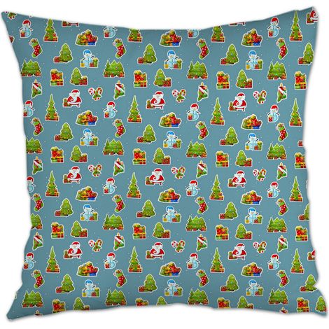 Housse de coussin carrée standard 45x45cm lavable pour Noël, l'Action de grâce, anniversaire, la Fête des Mères (1/5)