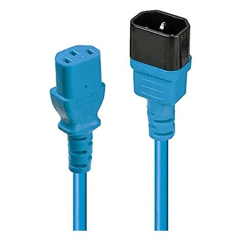 Rallonge LINDY alimentation [1x Secteur mâle C14 - 1x Secteur femelle C13] 2.00 m bleu C245401 (1/5)