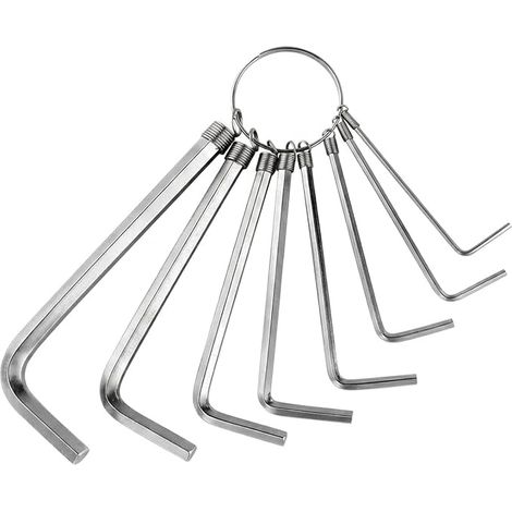 8 Piece Metric Allen Key Set 1.5/2/2.5/3/3.5/4/5/6 mm, Long Allen Key for Delicate Repairs of Bike, Car and Motorcycle, Allen Keys for Garage and Home (1/5)