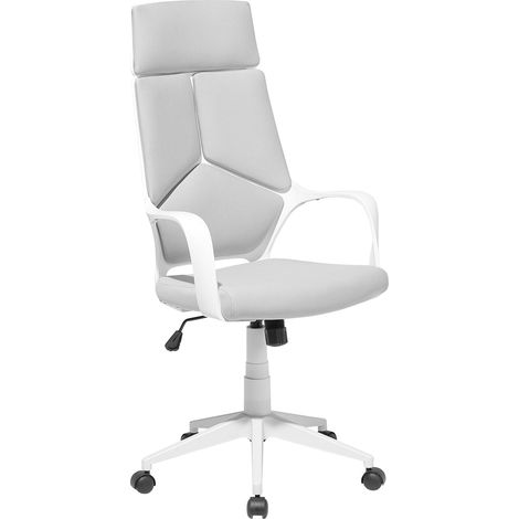 Sedia da ufficio in tessuto, girevole, regolabile in altezza, reclinabile, in schiuma stampata a iniezione, grigio chiaro Delight