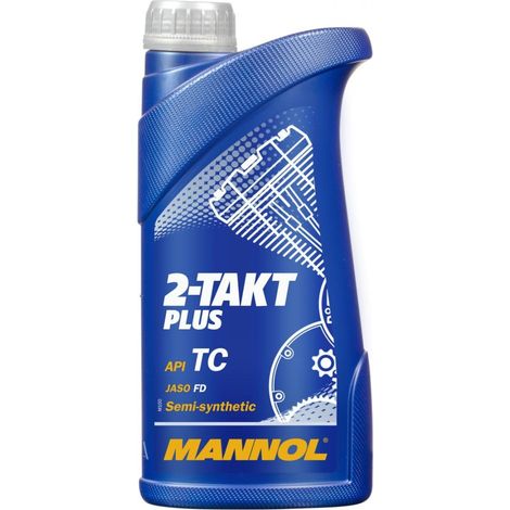 Aceite Mannol 2 tiempos plus 1L 2T semisintético Aceite para motores de dos tiempos para scooters y motos (1/2)