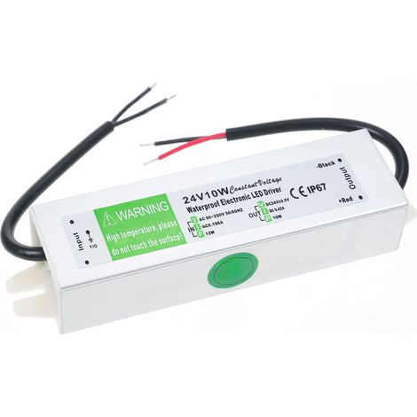 IP67 wasserdichtes LED-Netzteil, 90-250V AC auf 24V DC Netzteiltransformator, 10W Konstantspannungsausgang, für LED-Streifen und Außenbeleuchtung. (1/5)