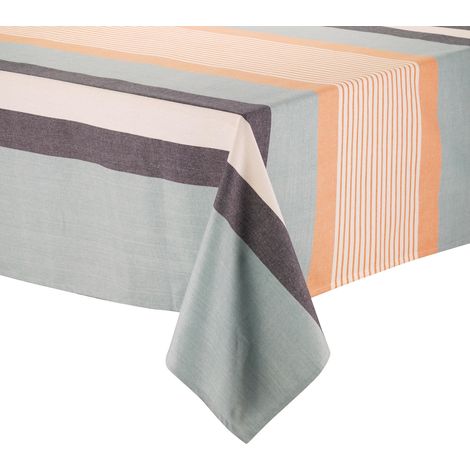 VIVARAISE - Nappe domestique Winkler Yuna - Coton recyclé enduit bleu clair (170 x 250 cm) (1/2)