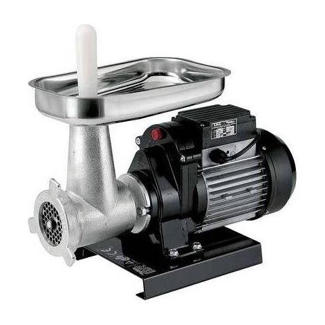 Hachoir électrique 600W 0,80 Hp – Moteur à induction – Production 70-120 kg/h – Corps en fonte étamée – Plaque en acier inoxydable – Reber
