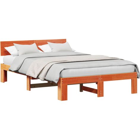 Maison Exclusive - Struttura del letto Marrone cerato 120 x 190 cm Pino massello (1/5)