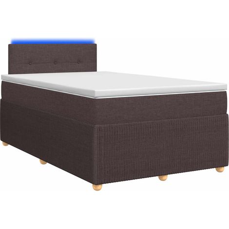 Maison Exclusive - Letto box spring con materasso Marrone Scuro 120 x 190 cm (1/5)