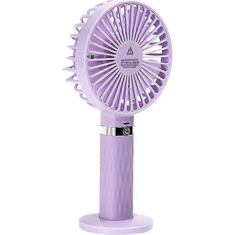 Ventilateur portable silencieux, rechargeable par USB, mini ventilateur de bureau avec base, idéal pour les voyages, le camping et les activités de plein air (violet) (1/3)