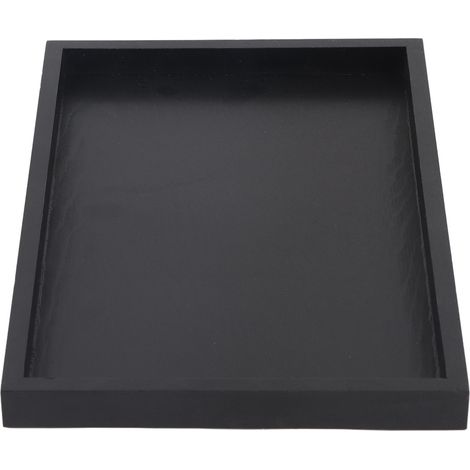 Plateau de service rectangulaire en bois massif pour thé, café et en-cas, 30 x 20 x 2 cm (1/5)