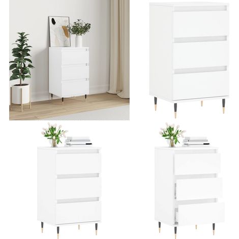 Sideboard Weiß 40x35x70 cm Holzwerkstoff - Schreibtisch - Wohnzimmermöbel - Sideboard - Regal - Weißer Sideboard - Home & Living (1/5)