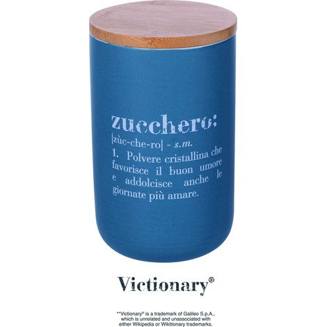 Villa d'Este Home Tivoli Victionary Shades Barattolo zucchero in new bone China con coperchio in bamboo 750 ml (1/5)