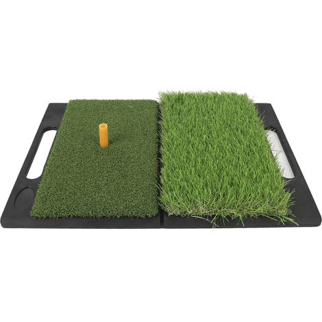 Tapis de pratique sportive 2 en 1 en gazon synthétique PP, tapis d'entraînement portable de type bunker pour l'intérieur et l'extérieur (1/5)