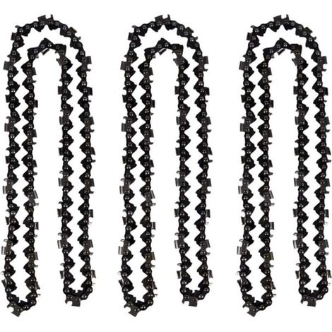 Lot de 3 Chaîne de tronçonneuse de 50 cm 0.325" 1,5 mm 76 maillons d'entraînement - compatible avec Timberpro 62CC, Hyundai et autres