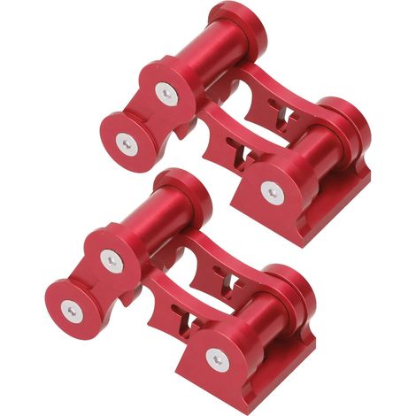 Kit di chiusura cofano in alluminio (rosso) per modelli Jeep JK dal 2007 al 2017.