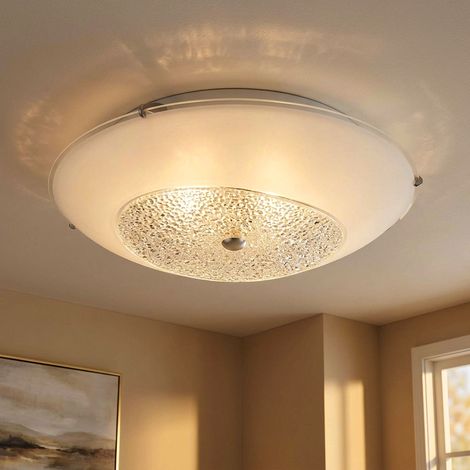 Plafoniera, plafoniera, lampada soggiorno, lampada camera da letto, cristalli classici, vetro cromato trasparente, 1x LED 8W 640Lm bianco neutro, DxH 25x8cm (1/5)