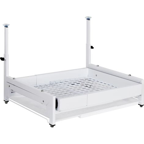 Escurridor de platos, diseño telescópico, altura regulable, blanco, pequeño, de 1 nivel. (1/2)