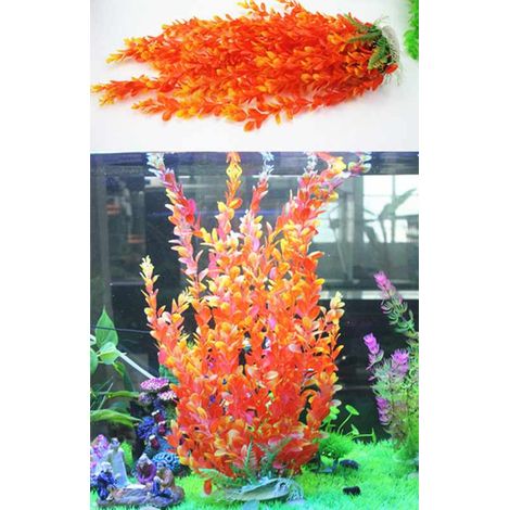 Plante Aquariophile - Plante Artificielle pour Aquarium - Hauteur 50 cm - Adaptée Eau Douce et Eau Salée - 2 Pièces (1/4)