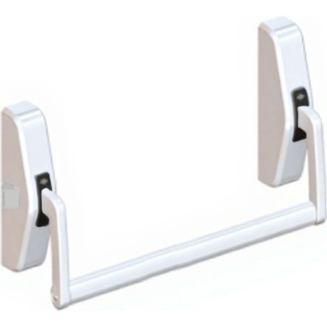 Serrure barre antipanique Bricard 3 points porte sortie de sécurité gauche 900mm Cross Bar blanche
