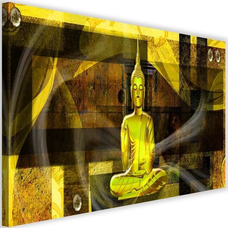 Tableau sur toile Bouddha Zen Jaune 60x40 (1/5)