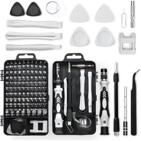 Tournevis de Precision,Kit tournevis Précision Mini Tournevi 115 en 1 Kit demontage PC Portable pour Smartphones, iPads, Tablettes, Electronique - (1/5)
