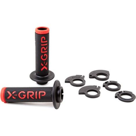 Puños X-Grip Braaaap Lock-On Rolgaz Rojos con Agujeros (1/2)