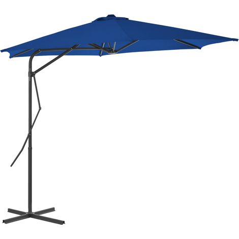 Sonnenschirm mit Stahl-Mast 300x230 cm Blau